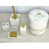 Set de salle de bain blanc porcelaine 5 pièces