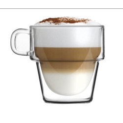 Lot 6 tasses à cappuccino 350ml double parois