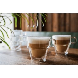 Lot 6 tasses à cappuccino 350ml double parois